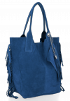 GEANȚĂ DIN PIELE shopper bag Vittoria Gotti denim B16