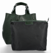 GEANȚĂ DIN PIELE shopper bag Vittoria Gotti verde de sticlă VG804