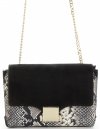 GEANȚĂ DIN PIELE tip poștaș Vittoria Gotti negru V5201PIT