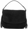 GEANȚĂ DIN PIELE tip poștaș Vittoria Gotti negru V5022