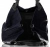 GEANȚĂ DIN PIELE shopper bag Genuine Leather bleumarin 898G