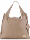GEANȚĂ DIN PIELE shopper bag Vittoria Gotti bej V2