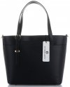 GEANȚĂ DIN PIELE clasică Vittoria Gotti negru V3304