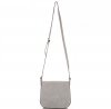 GEANȚĂ DIN PIELE tip poștaș Genuine Leather gri deschis 0003