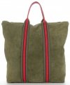 GEANȚĂ DIN PIELE shopper bag Vittoria Gotti verde V689746