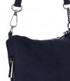 GEANȚĂ DIN PIELE tip poștaș Genuine Leather bleumarin 85A