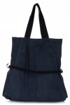 GEANȚĂ DIN PIELE shopper bag Vittoria Gotti bleumarin V26A