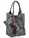 GEANȚĂ DIN PIELE shopper bag Vittoria Gotti negru VG91