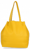 GEANȚĂ DIN PIELE shopper bag Genuine Leather galben 1158