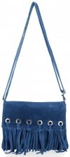 GEANȚĂ DIN PIELE tip poștaș Vittoria Gotti denim V5859C