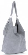 GEANȚĂ DIN PIELE shopper bag Vittoria Gotti gri deschis V3292C