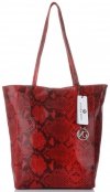 GEANȚĂ DIN PIELE shopper bag Vittoria Gotti roșu V16299