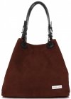 GEANȚĂ DIN PIELE shopper bag Vittoria Gotti maro V90047CH