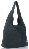 GEANȚĂ DIN PIELE shopper bag Vittoria Gotti verde de sticlă V8802