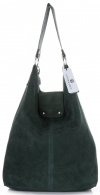 GEANȚĂ DIN PIELE shopper bag Vittoria Gotti verde de sticlă V3292C