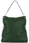 GEANȚĂ DIN PIELE shopper bag Vera Pelle verde de sticlă 25