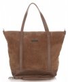 GEANȚĂ DIN PIELE shopper bag Vittoria Gotti maro pământiu V2939