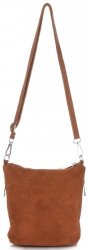 GEANȚĂ DIN PIELE tip poștaș Genuine Leather roșcat 85A