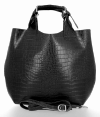 GEANȚĂ DIN PIELE shopper bag Vittoria Gotti negru VG804