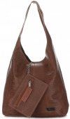 GEANȚĂ DIN PIELE shopper bag Vittoria Gotti maro V8804