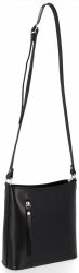 GEANȚĂ DIN PIELE tip poștaș Genuine Leather negru 6002