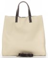 GEANȚĂ DIN PIELE shopper bag Genuine Leather bej 691756