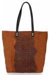 GEANȚĂ DIN PIELE shopper bag Vittoria Gotti maro V2380
