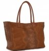 GEANȚĂ DIN PIELE cufăr Genuine Leather roșcat 80042
