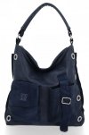 GEANȚĂ DIN PIELE shopper bag Roberto Ricci bleumarin 19145