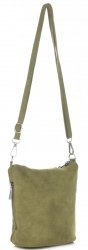 GEANȚĂ DIN PIELE tip poștaș Genuine Leather verde 85A