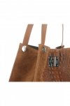 GEANȚĂ DIN PIELE shopper bag Vera Pelle roșcat 10477