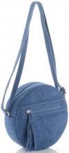 GEANȚĂ DIN PIELE tip poștaș Vittoria Gotti denim V5209C