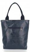 GEANȚĂ DIN PIELE shopper bag Roberto Ricci bleumarin 19148