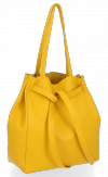 GEANȚĂ DIN PIELE shopper bag Genuine Leather galben 1158