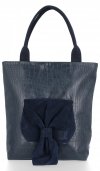 GEANȚĂ DIN PIELE shopper bag Roberto Ricci bleumarin 19148