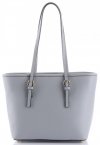 GEANȚĂ DIN PIELE clasică Genuine Leather gri deschis 3303