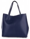 GEANȚĂ DIN PIELE shopper bag Vittoria Gotti bleumarin V8