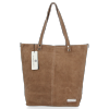 GEANȚĂ DIN PIELE shopper bag Vittoria Gotti maro pământiu VG41