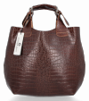 GEANȚĂ DIN PIELE shopper bag Vittoria Gotti maro VG804