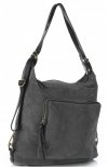 GEANȚĂ DIN PIELE rucsac Vittoria Gotti gri V1670C