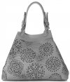 GEANȚĂ DIN PIELE shopper bag Vittoria Gotti gri V8913