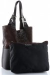 GEANȚĂ DIN PIELE shopper bag Genuine Leather ciocolatiu 216