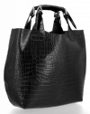 GEANȚĂ DIN PIELE shopper bag Vittoria Gotti negru VG804