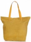 GEANȚĂ DIN PIELE shopper bag Vittoria Gotti galben V915