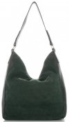GEANȚĂ DIN PIELE shopper bag Vittoria Gotti verde de sticlă V3368