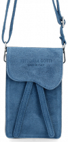 GEANȚĂ DIN PIELE universală Vittoria Gotti denim V6256C