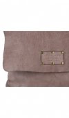 GEANȚĂ DIN PIELE tip poștaș Genuine Leather maro pământiu L5127