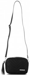 GEANȚĂ DIN PIELE tip poștaș Vittoria Gotti negru V3288K