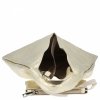Geantă din Piele Italiană Shopper Bag cu Portfard Mic 5820S Aurie