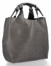 GEANȚĂ DIN PIELE shopper bag Vittoria Gotti gri VG804